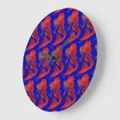 rode zeemeermin op blauwe klok (Hoek)