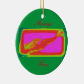 rode zeemeermin op maat keramisch ornament (Rechts)