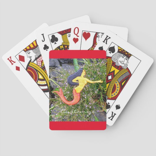 rode zeemeermin pokerkaarten (Achterkant)