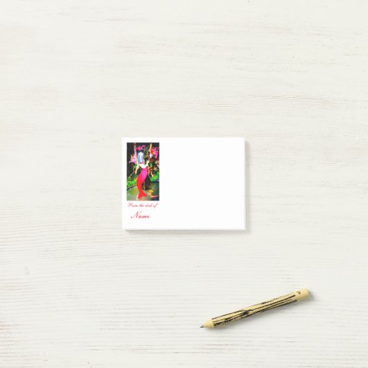rode zeemeermin post-it® notes (Op bureau)