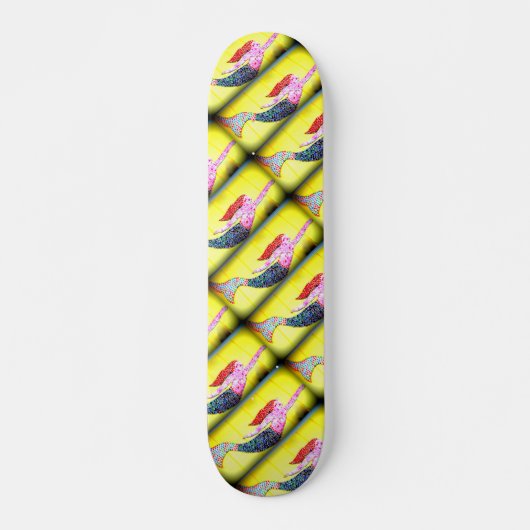 rode zeemeermin skateboard (Voorkant)