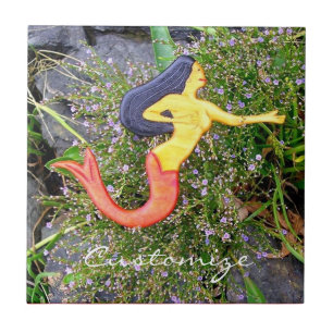 rode zeemeermin tegeltje