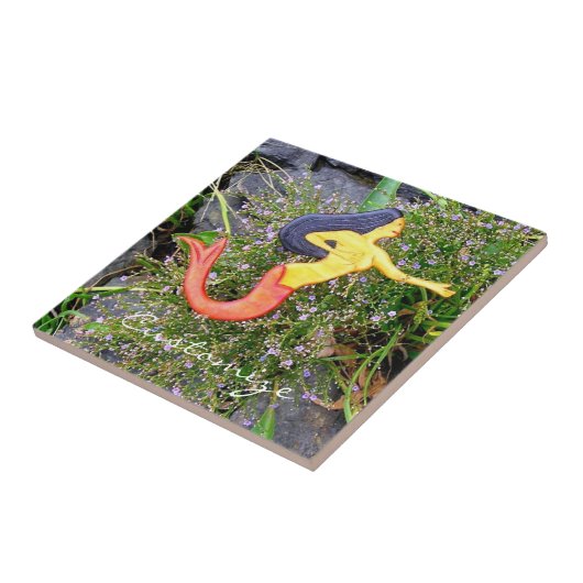 rode zeemeermin tegeltje (Zijkant)