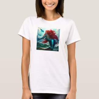 'Rode Zeemeermin' van Juan Cabana 2024 NIEUW T-shirt