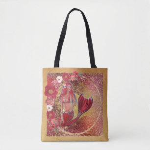 Rode zeemeermin "Vivian" onderwatertropische vis Tote Bag