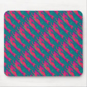 rode zeemeermin zwemt mousepad muismat (Voorkant)