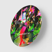 Rode zeemeerminnelijke schoonheid die Thunder_Cove Ronde Klok (Hoek)