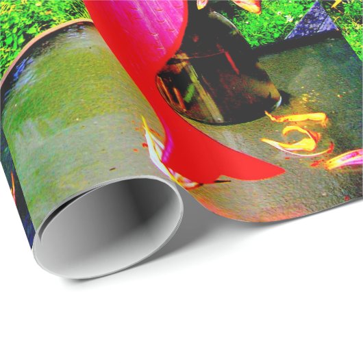 rode zeemeerminnen die feesten cadeaupapier (Rol Hoek)