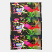 rode zeemeerminnen die feesten theedoek (Verticaal)