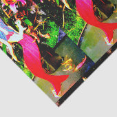 Rode zeemeerminnen die feesten tissuepapier (Detail)