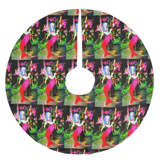 rode zeemeerminnende schoonheid die feesten kerstboom rok (Voorkant)