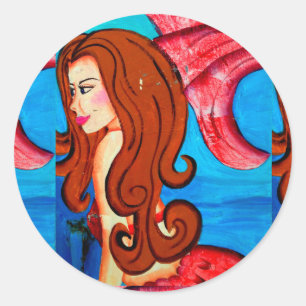 rode zeemietssticker ronde sticker