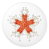 Rode zeemijke keramische knol keramische knop (Voorkant)