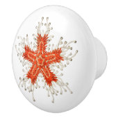 Rode zeemijke keramische knol knop (Rechts)