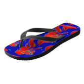 rode zeemuizen blauw teenslippers (Schuin)