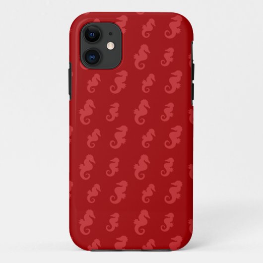 Rode zeepaarden Case-Mate iPhone case (Achterkant)