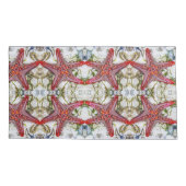 Rode zeester groot patroon kussensloop (Achterkant)