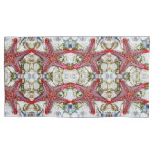 Rode zeester groot patroon kussensloop (Voorkant)