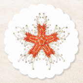 Rode zeester kartonnen onderzetters (Voorkant)