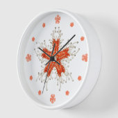 Rode  zeester wandklok (Hoek)