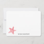 Rode zeester zee kust oceaan alle gelegenheid blan notitiekaartje (Voorkant)