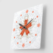 Rode zeesterkreeft op  marinier vierkante klok (Hoek)