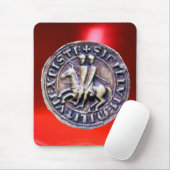 RODE ZEGEL VAN DE TEMPELIER RIDDERS MUISMAT (Met muis)