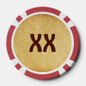 Rode Zeil Viking Schip II Poker Chips (Achterkant)