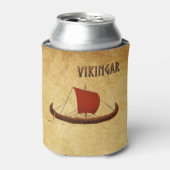 Rode Zeil Vikingschip II Blikjeskoeler (Blikje Voorkant)