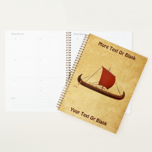 Rode Zeil Vikingschip II Planner (Display)