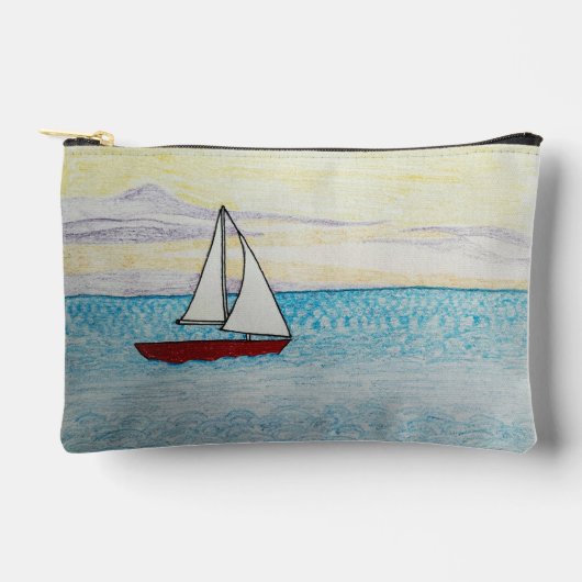 Rode zeilboot etui (Voorkant)