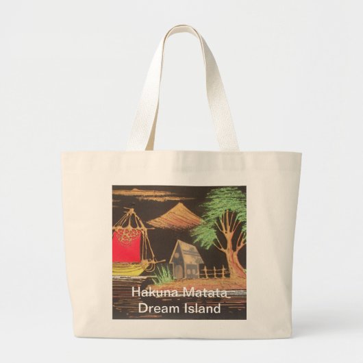 Rode Zeilboot Landschap Olie Schilderij Art Print Grote Tote Bag (Voorkant)