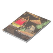 Rode Zeilboot Landschap Olie Schilderij Art Print Notitieblok (Linkerzijde)