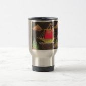 Rode Zeilboot Landschap Olie Schilderij Art Print Reisbeker (Center)