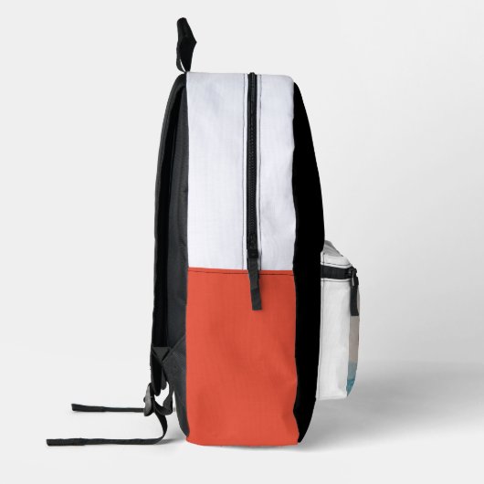 Rode zeilen bedrukte rugzak (Links)