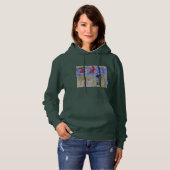 Rode zeilen en bloemen hoodie (Voorkant volledig)