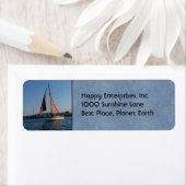 Rode zeilen etiket (Insitu)