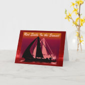 Rode Zeilen in de Kaart van de Pensionering van de (Gele Bloem)