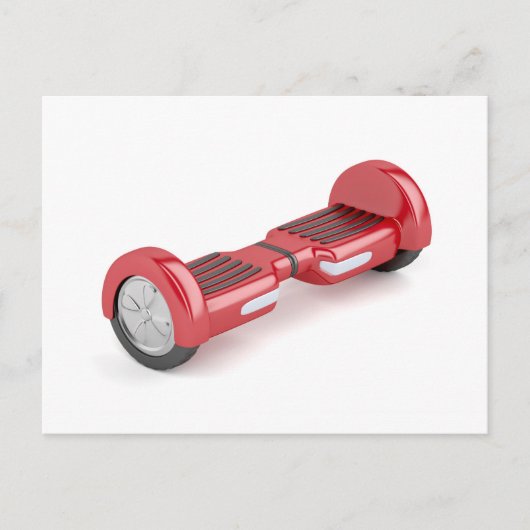 Rode zelfbalancerende scooter briefkaart (Voorkant)