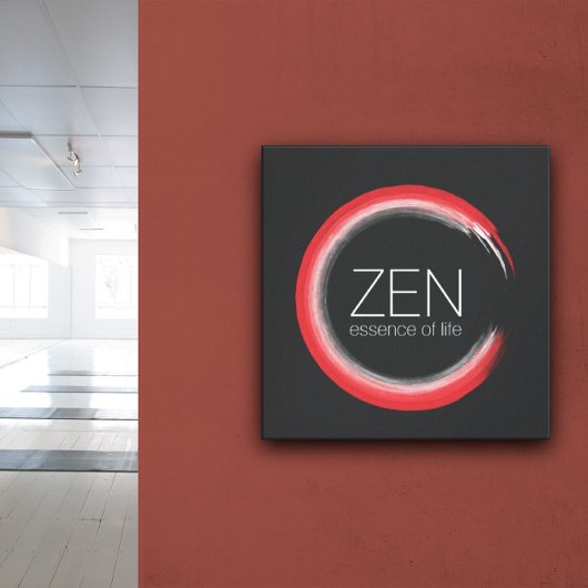 Rode Zen Canvas Afdruk
