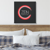 Rode Zen Canvas Afdruk (Insitu (Slaapkamer))