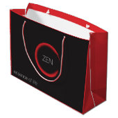 Rode Zen grote cadeautas (Achterkant Gekanteld)