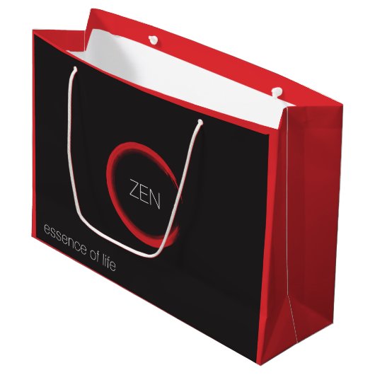 Rode Zen grote cadeautas (Voorkant Gekanteld)