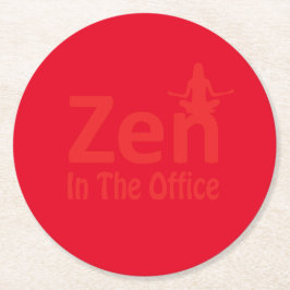 rode zen kantoor bloem Papier Onderzetter