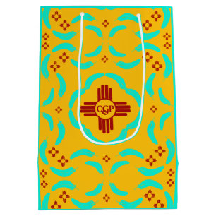 Rode Zia Symbolen New Mexico Turquoise Veren Medium Cadeauzakje