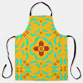 Rode Zia Symbolen New Mexico Turquoise Veren Schort (Voorkant)