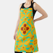 Rode Zia Symbolen New Mexico Turquoise Veren Schort (Insitu)