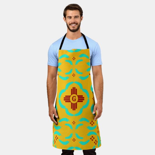 Rode Zia Symbolen New Mexico Turquoise Veren Schort (Gedragen)