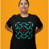 Rode Zia Symbolen New Mexico Turquoise Veren T-shirt