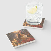 rode zigeuner trivet stenen onderzetter (Zijkant)